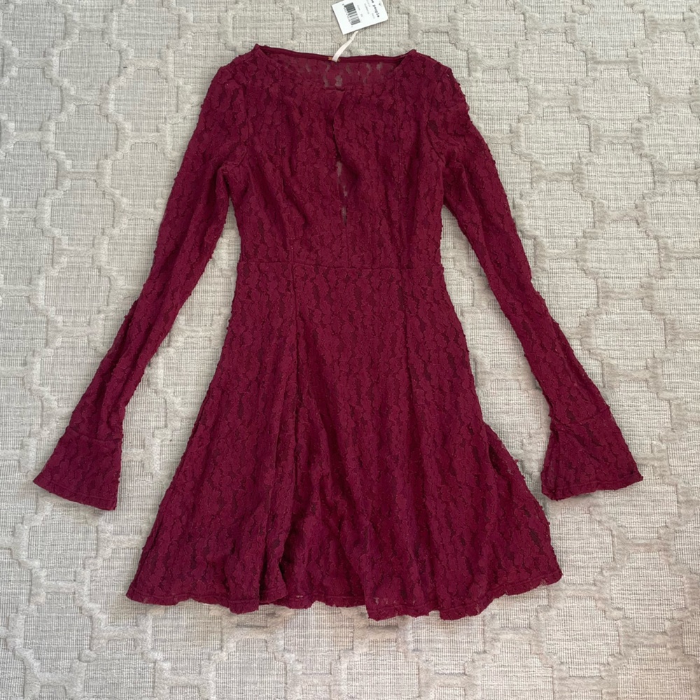 Free People dress, size XS, burgundy